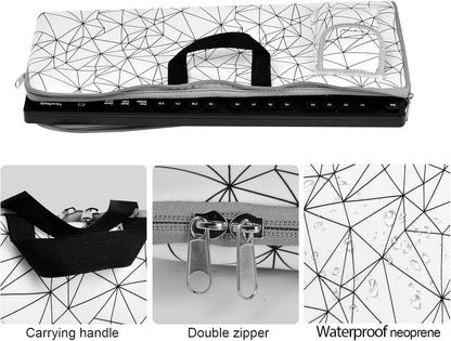 Keyboard Sleeve Travel Case for Logitech MK250 Wireless Keyboard Mouse Combo,Rugged Neoprene Construction Zipper Mouse Storage and Cable Storage Pouch(Black)