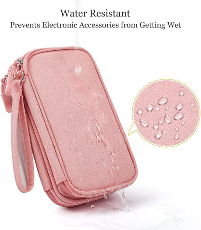 CAOODKDK Electronics Accessories Organizer Pouch Bag, Travel Universal Organizer for Cable, Charger, Phone, SD Card, Business Travel Gadget Bag