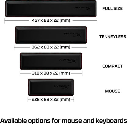 HyperX Wrist Rest – Compact – Cooling Gel – Memory Foam – Anti-Slip,Black