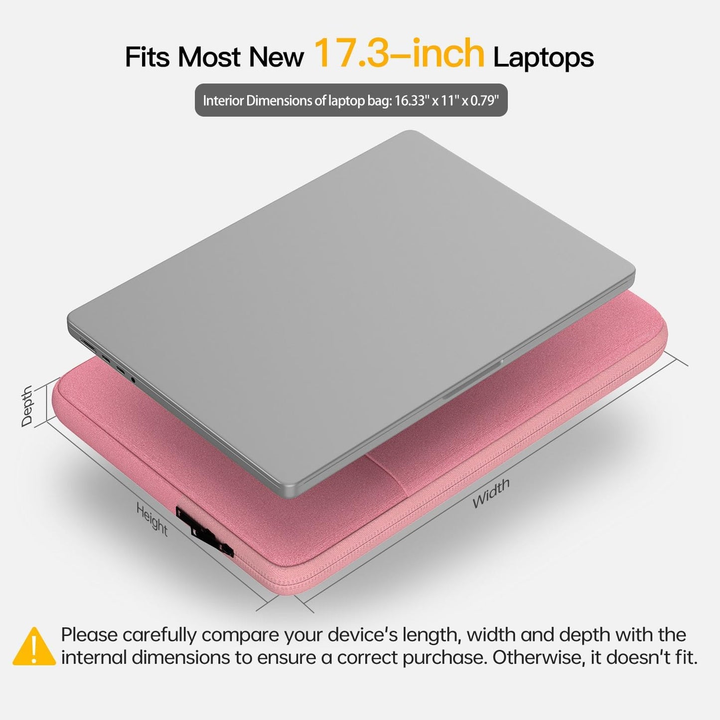 17 inch 360° Protective Laptop Case Sleeve for 2025 HP 17.3 Touchscreen Laptop,Envy 17,Pavilion 17,ASUS Vivobook 17, Shockproof Water-Resistant Computer Bag w/Accessory Pocket