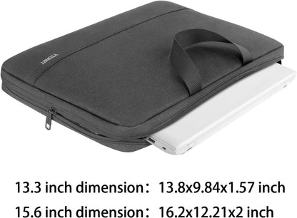 Ytonet Laptop Case, 15.6 inch TSA Laptop Sleeve Computer Bag Water Resistant Computer Case Carrying Cover Compatible for Lenovo, HP, Dell, Asus Notebook, Gifts for Men Women, Grey