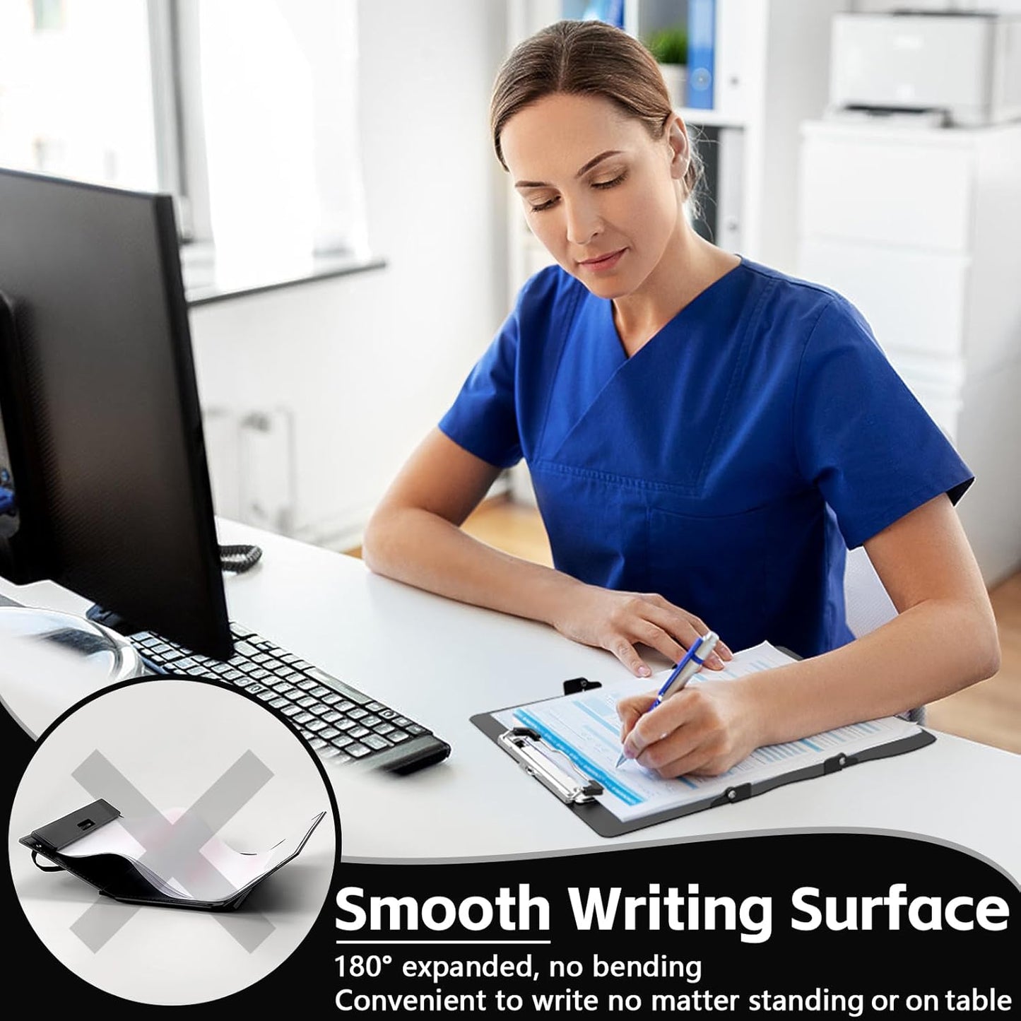 Nursing Clipboard Foldable Nurse Clipboards: Folding Medical Clipboard with Nursing Edition Cheat Sheets Pocket Size Foldable Clipboards for Nurses Clinical Clip Board for Students Doctors Green