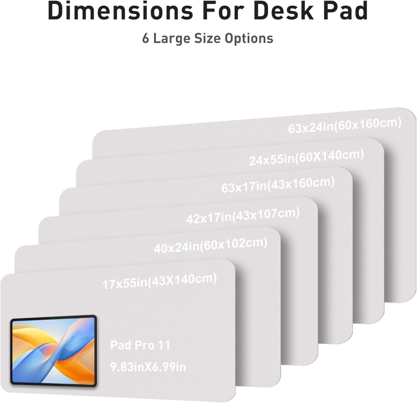 Aothia Leather Desk Pad Protector, Mouse Pad, Office Desk Mat, Non-Slip PU Leather Desk Blotter, Laptop Desk Pad, Waterproof Desk Writing Pad for Office and Home (Brown,23.6" x 13.7") - Colors A