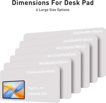 Aothia Leather Desk Pad Protector, Mouse Pad, Office Desk Mat, Non-Slip PU Leather Desk Blotter, Laptop Desk Pad, Waterproof Desk Writing Pad for Office and Home (Brown,23.6" x 13.7") - Colors A