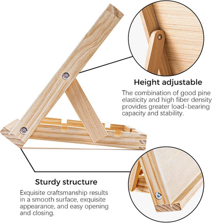koseibal Art Easel for Painting, Tabletop Wooden Easel Stand，Adjustable Angle Portable Easel for Canvas, Ipad, Book, Artwords Display （2 Pack）