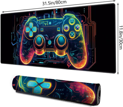 Galdas Mouse Pad For Gaming,Forest Background Pattern XXL XL Large Mouse Mat Long Extended MousePad Desk Mat Non-Slip Rubber Mice Pads Stitched Edges Thin (31.5 x 11.8 x 0.12 Inches) Tree