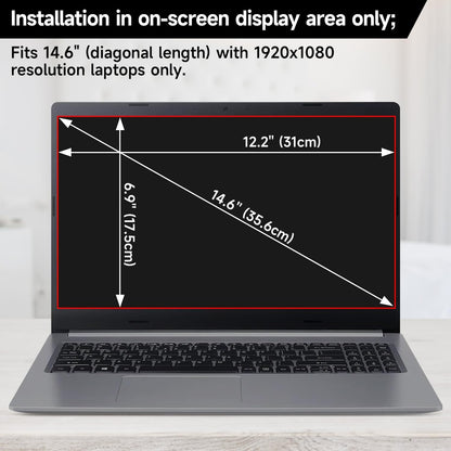 16 Inch 16:10 Laptop Privacy Screen Filter, Anti Blue Light Glare & Anti Scratch Computer Privacy Shield for 16" with 1920x1200 Aspect Ratio Laptop