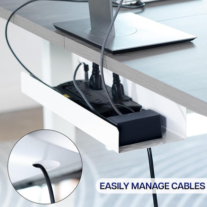 VIVO Under Desk 17 inch Cable Management Tray, Power Strip Holder, Cord Organizer, Wire Tamer for Office and Home, Black, DESK-AC06-1C