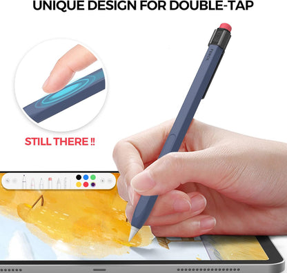 TRONWIN iPencil Case Sleeve Silicone Protective Cover Perfect Grip Skin Classic Design with Sturdy Clip Compatible with Apple Pencil 2nd Generation (Classic)