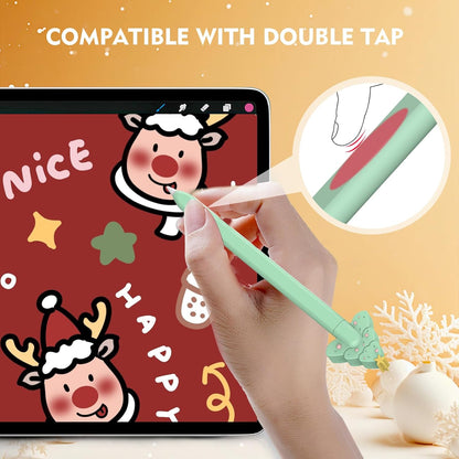 NIUTRENDZ Cute Bear Apple Pencil Case for Apple Pencil 2nd Generation Case Silicone Protective Cover Sleeve Skin Accessories (Brown, Apple Pencil 2nd Generation)