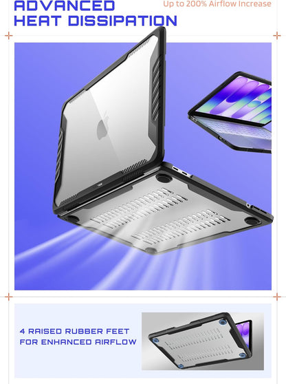 SUPCASE for MacBook Neo Case 13 Inch 2026 (Unicorn Beetle), Model A3404 (A18 Pro Chip) Heavy Duty Rugged Military-Grade Protection Anti-Scratch Hard Shell Protective Cover for MacBook Neo 13", Black