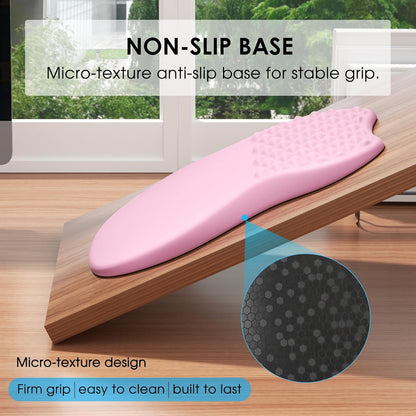 MROCO Ergonomic Mouse Pad with Wrist Support, Memory Foam Wrist Rest Mouse Pad, Non-Slip Base, Smooth Surface for Office & Home, Black
