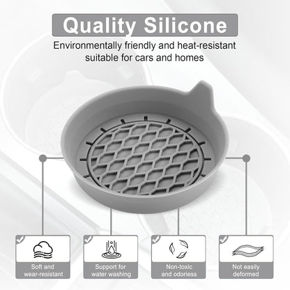 SINGARO Car Cup Holder Coaster, Silicone Cup Holder Insert, Universal Non-Slip Cup Holders, Car Accessories Interior for Women and Man Interior Sets 4 Pack Black