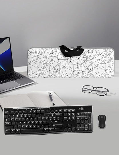 Keyboard Sleeve Travel Case for Logitech Mk270 Wireless Keyboard Compact Mouse Combo Rugged Neoprene Construction Zipper Mouse Storage and Cable Storage Pouch (Black)