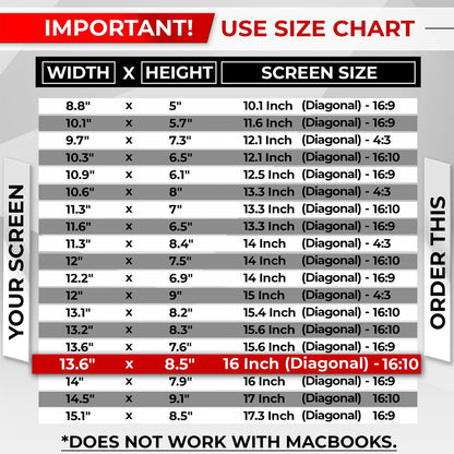 SightPro Magnetic Laptop Privacy Screen 14 Inch 16:9 - Patented Removable Laptop Privacy Filter Shield and Protector