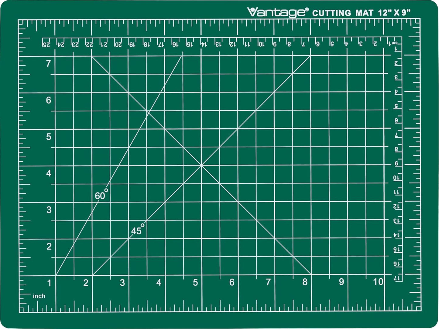 Dahle Vantage 10670 Premium Self-Healing Cutting Mat, 9"x12", 1/2" Grid, 5 Layers for Max Healing, Perfect for Crafts & Sewing, Black