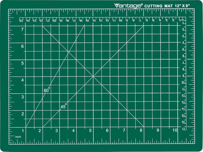 Dahle Vantage 10670 Premium Self-Healing Cutting Mat, 9"x12", 1/2" Grid, 5 Layers for Max Healing, Perfect for Crafts & Sewing, Black