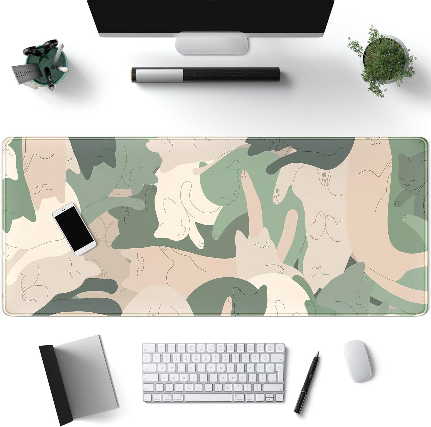 World Map Desk Mat Historical World Map Desk Pad Extra Large Computer Mouse Pad XL Black Topographic Mousepad Keyboard Pad for Desk Gaming Computer Laptop Office Non-Slip Desk Pad 31.5x11.8 in