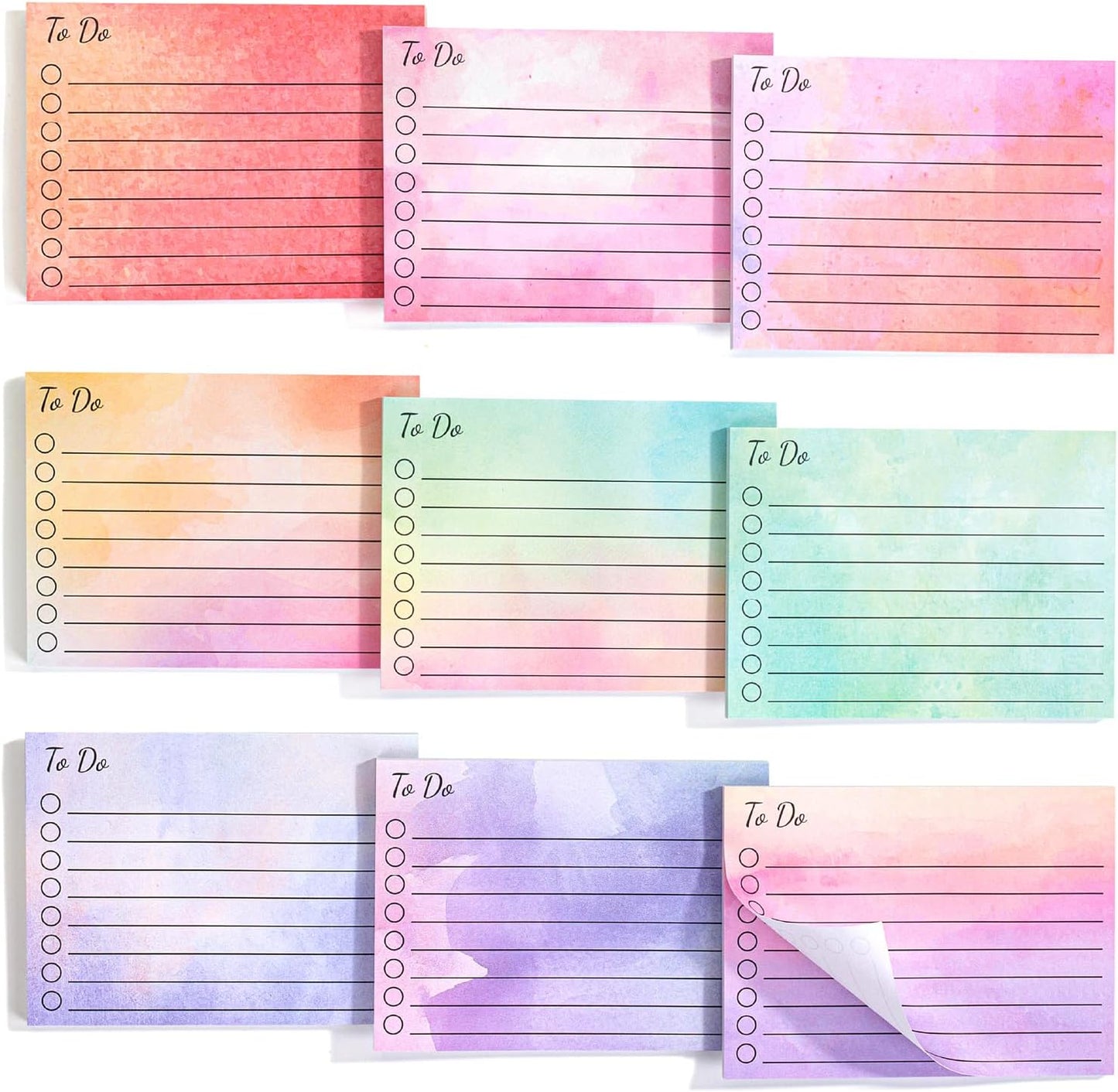 Mr. Pen- to Do List Sticky Notes, 3” x 5”, 9 Pads, 360 Sheets, Lined Checklist Sticky Pads with Smooth Writing, Easy Peel-Off, Thick Paper for Planning, Office, School & Daily Tasks