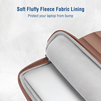MOSISO Laptop Case 13.3 inch,13-13.3 inch Puffy Laptop Sleeve Compatible with MacBook Neo/Air 13.6 M5 M4 M3 M2 M1/Pro 13/14,HP Dell ASUS Lenovo,Polyester Horizontal Bag with Small Case, Sand