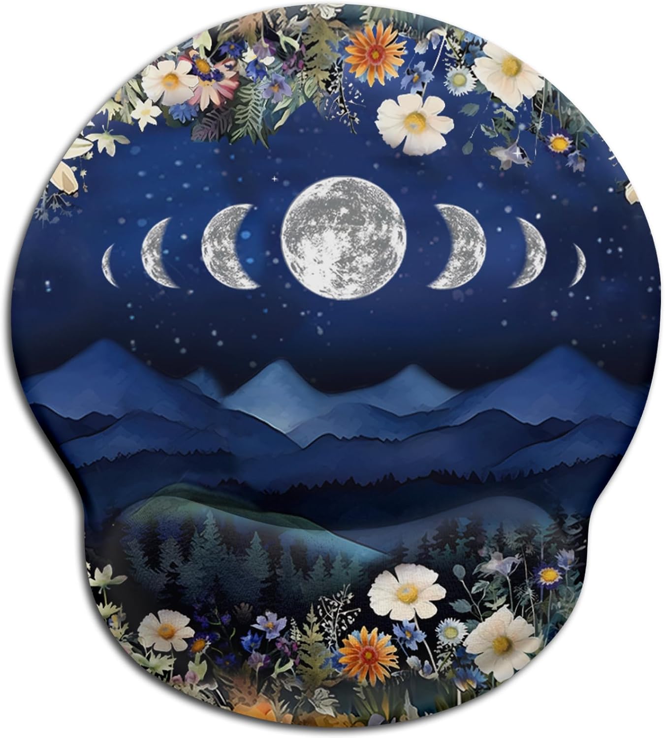 LIMKRIAN Cat Ergonomic Mouse Pad with Wrist Rest, Gaming Mouse Pad with Wrist Support, Funny Mouse Pads for Desk, Computer Mousepad with Non-Slip Pain Relief PU Base, Cute Office Desk Accessories