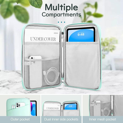 Dadanism 9-11" Tablet Sleeve Bag Carrying Case for iPad (A16) 11th Gen 11", iPad 10th Gen 10.9" Air 5/4, iPad Air M4/Pro 11", iPad 9/8/7th, Galaxy Tab A11+ Plus 11", Remarkable 2 10.3", Black