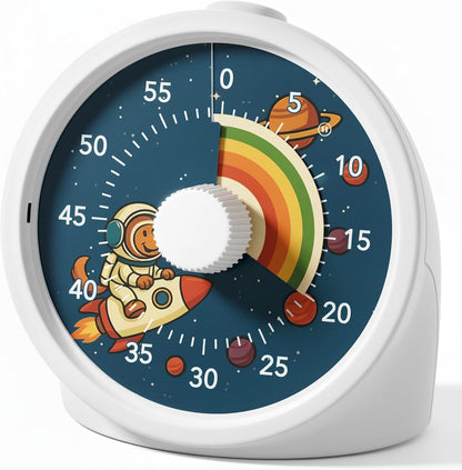 Visual Timer for Kids with Pause Button, 60-Minute Countdown Timer with Silent Operation, Desk Pomodoro Timer Kid Time Management Tools for Classroom, Office and Kitchen, Pink