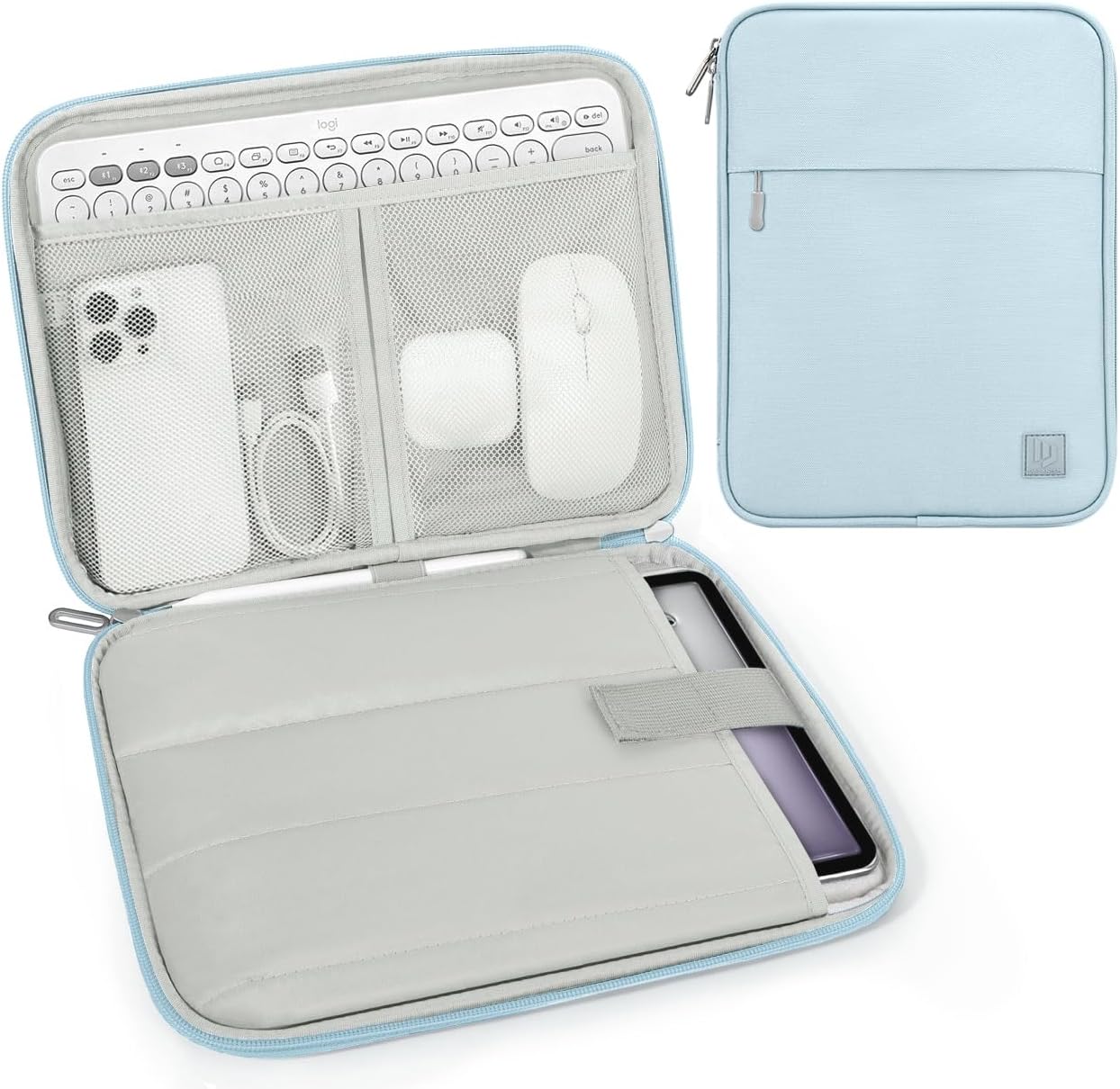 Dadanism 9-11 Inch Tablet Sleeve Padded Carrying Case for iPad (A16) 11th Gen 11", iPad 10th Gen 10.9", iPad Air M4/Pro M5 11", iPad Air 5/4, iPad 9/8/7th Gen, Galaxy Tab A11+ Plus 11", Blue