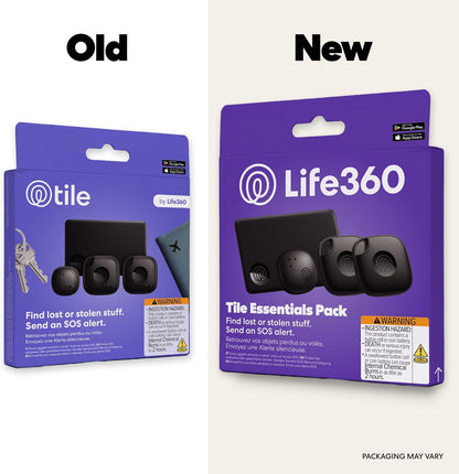 Life360 Tile Essentials - Bluetooth Trackers & Item Locators for Keys, Wallets, Remotes & More; Easily Find All Your Things. Both iOS and Android Compatible. 4-Pack (Mates/Slim/Sticker)