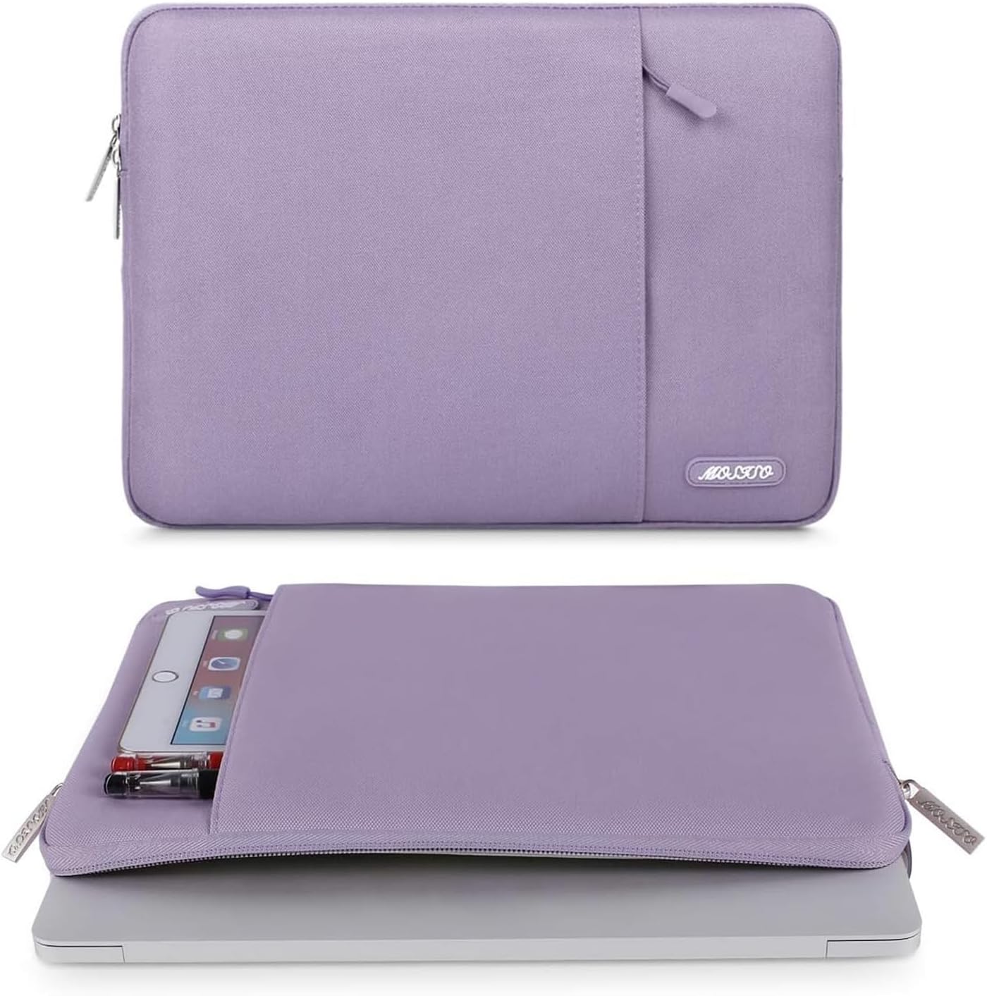 MOSISO Laptop Case 13.3 inch, 13-13.3 inch Laptop Sleeve Compatible with MacBook Air/Pro 13/Pro 14 M5 M4 M3 M2 M1, HP Dell ASUS Lenovo,Polyester Vertical Computer Sleeve Bag with Pocket, Antique Green - Colors B