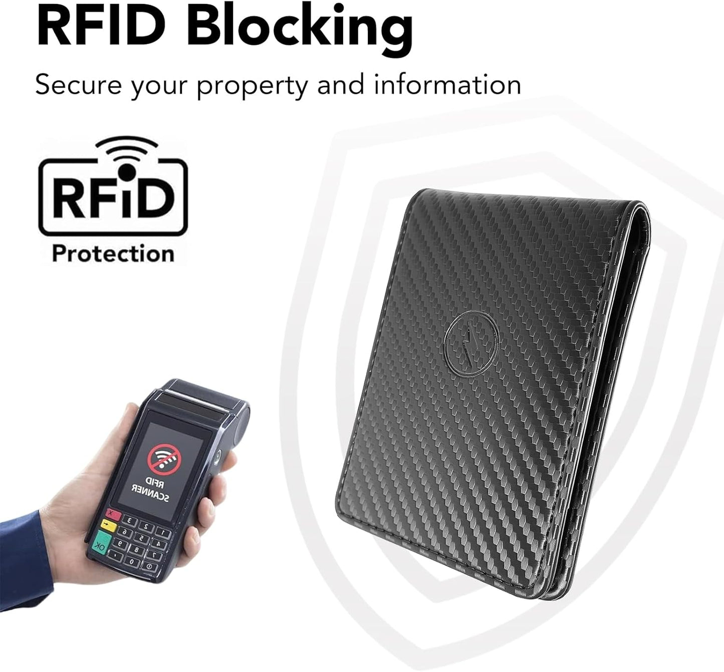 Smart Wallet for Men, Bulit-in Tracker Tag Works with Apple Find My(iOS Only), RFID Blocking, Rechargeable Wirelessly Wallet Tracker, Mens Wallets with GPS Tracker