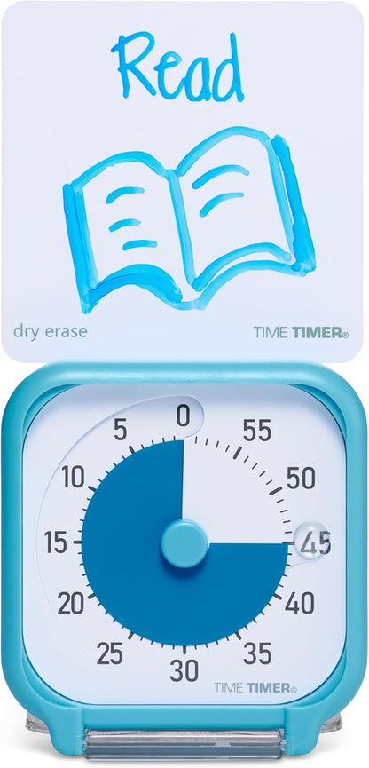 Time Timer 3 inch Visual Timer — 60 Minute Kids Desk Countdown Clock with Dry Erase Activity Card and Desktop App Access — for Kids Classroom, Homeschool Study Tool, Task Reminder, Home and Kitchen