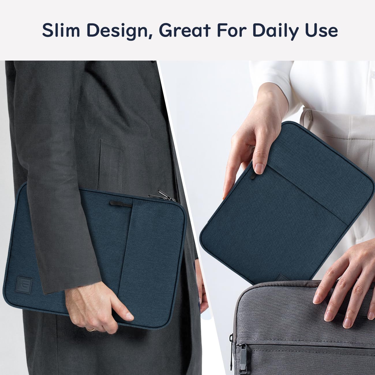 Dadanism 9-11 Inch Tablet Sleeve Padded Carrying Case for iPad (A16) 11th Gen 11", iPad 10th Gen 10.9", iPad Air M4/Pro M5 11", iPad Air 5/4, iPad 9/8/7th Gen, Galaxy Tab A11+ Plus 11", Blue