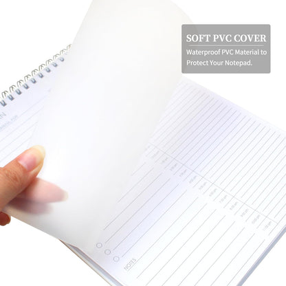 To Do List Notepad 3 Pack, Undated Daily Planner Notepad With To Do List Notebook Checklist Planner Spiral Waterproof Notepad for Office Supplies, School Planner, 52 Sheets/Pack, 5.5"*8.3" A5 Size