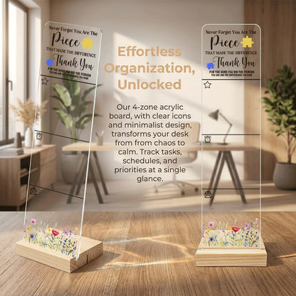 Sticky Note Holder Acrylic Monitor Memo Board Desk Organizers and Accessories Desk Decor Post It Note Holder with 200Pcs Sticky Notes Funny Sarcastic Office Positive Desk Sign