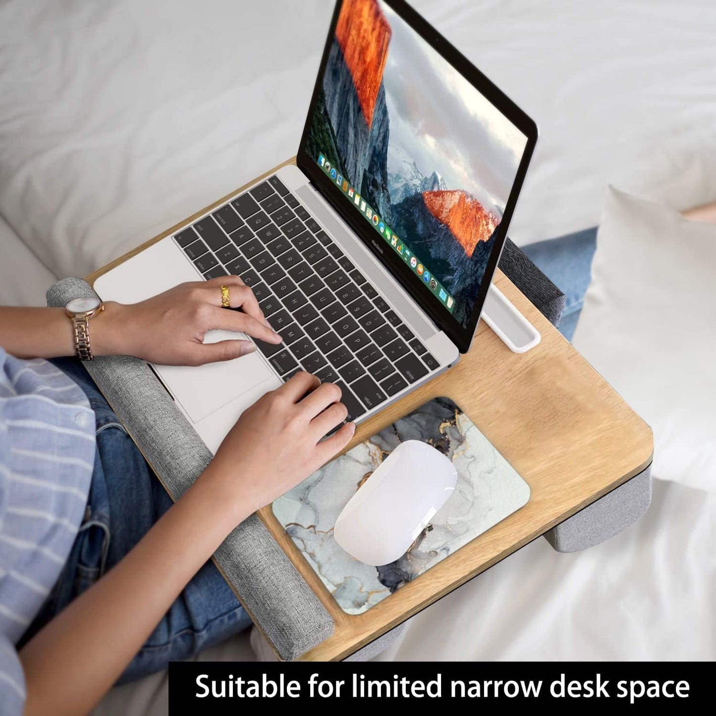 Audimi Small Mouse Pad 6 x 8 Inch, Mini Mouse Pad Thick for Laptop Wireless Mouse Home Office Travel, Portable & Washable (Black)