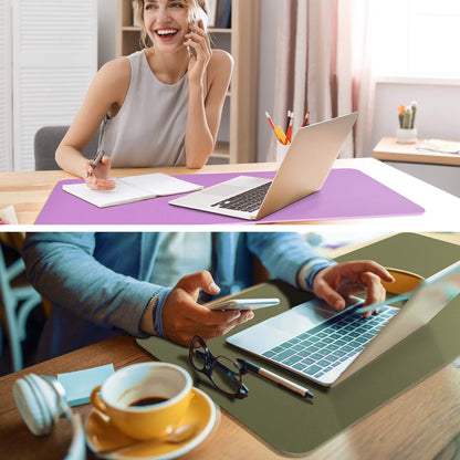 YSAGi Non-Slip Leather Desk Pad, Waterproof Laptop Computer Desk Keyboard Mat, Table Protector Blotter Mat, Large Mouse Pad for Office/Work/Home/Decor(Black, 31.5" x 15.7")