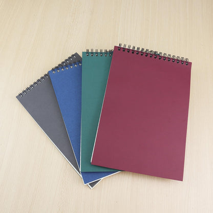 4 Pack Graph Paper Notebook, A5 Top Wirebound Grid Spiral Notebook 5.8" x 8.3",60 Sheets,5mm x 5mm Grid Paper,Grid Notepad for Students, Math, Engineering (4 Colors)
