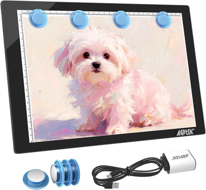 Light Box,Magnetic A4 Light Pad LED Tracing Light Board Physical Buttons Control USB Powered Ultra-thin Dimmable Brightness for Diamond Painting Tatoo Pad Animation,Sketching,Stencilling X-ray Viewing