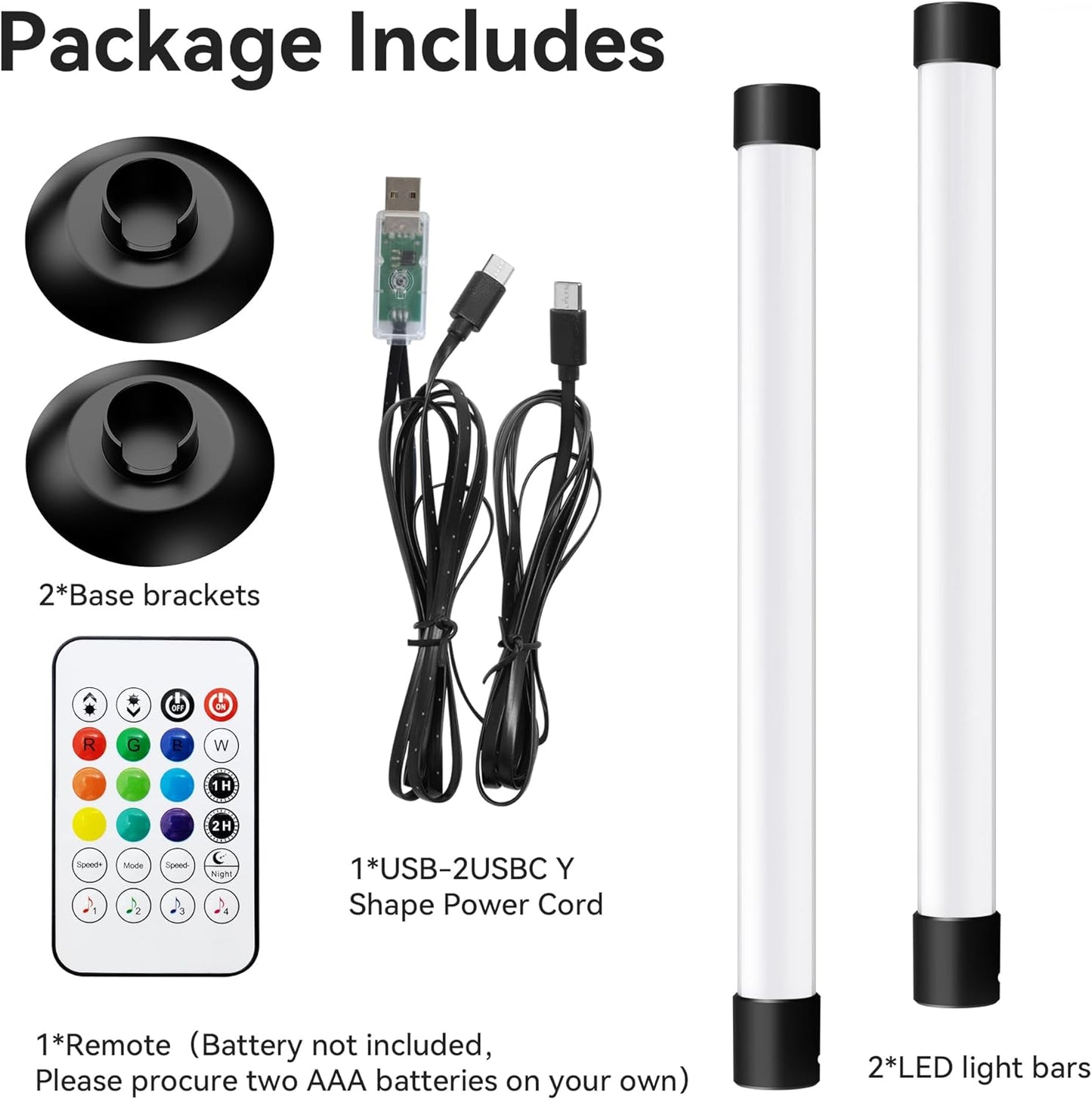 Ledagic Led Light Bar with Music Sync, Color Changing TV Backlight App & Remote Control, IC+RGB & W Smart RGB Light Bar, USB Powered Led Lights for TV, PC Room Monitor Backlight Gaming Accessories