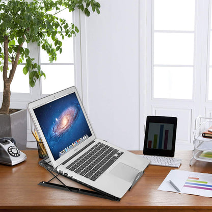 IMAGE Laptop Stand, A3 Large Version Foldable Portable Ventilated Desktop Laptop Stand Holder, Adjustable 12 Angle Points Stand, Compatible with 10" ~ 17" Notebooks, LED Light Box Pad