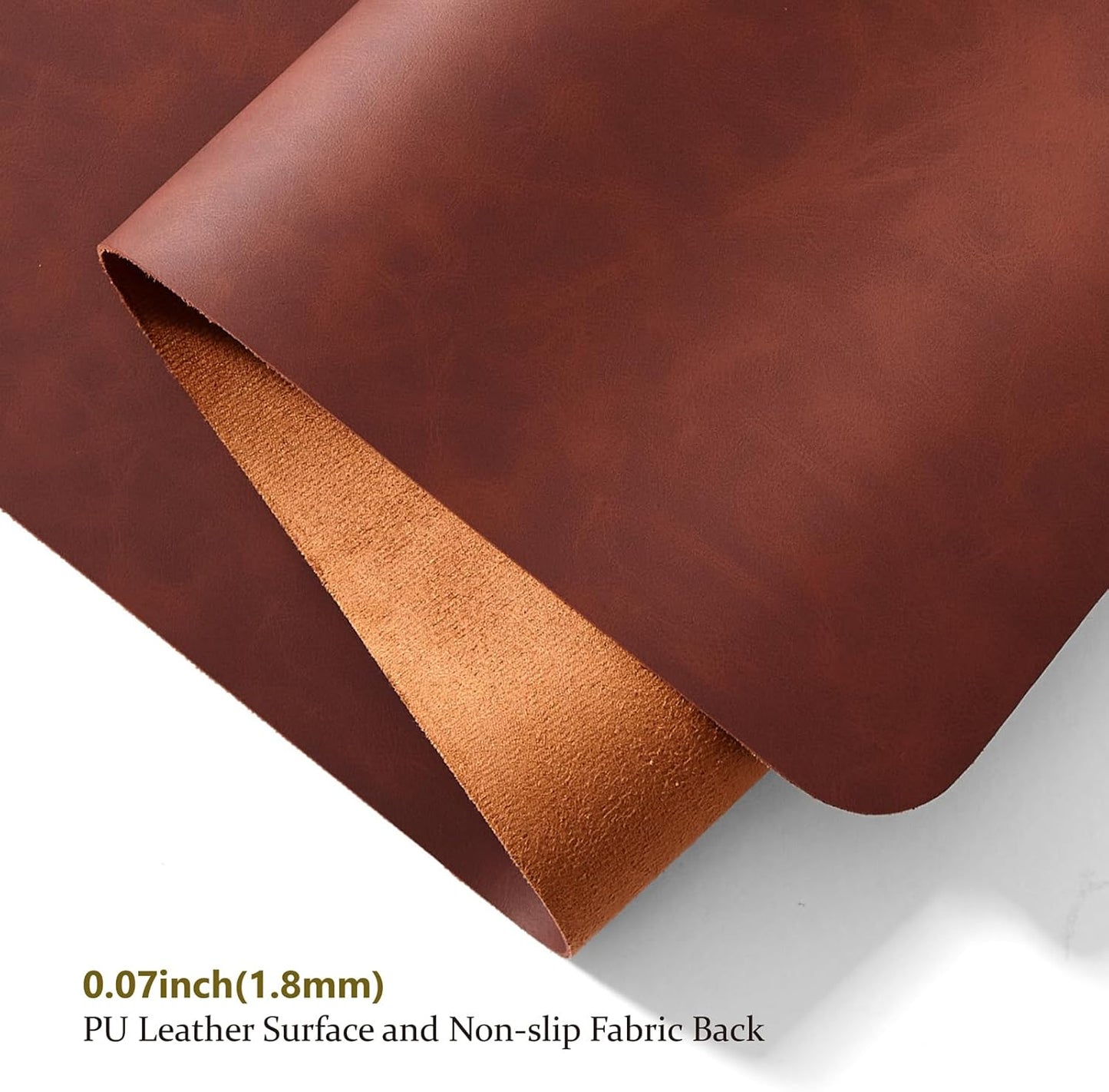 Distressed Leather Desk Mat - Non-Slip PU Desk Pad for Office and Home - Desk Organization and Accessories - Ideal for Large Mouse Pad and Desk Mats on Top of Desks(Tan,36"x 17")