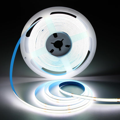 32.8FT/10M Blue COB LED Strip Light, 3200LEDS LED Tape Lights, High Bright CRI93+ Flexible Dimmable Light Strip for Bedroom TV Backlight Monitor Gaming Room Bar Decor(with Plug)