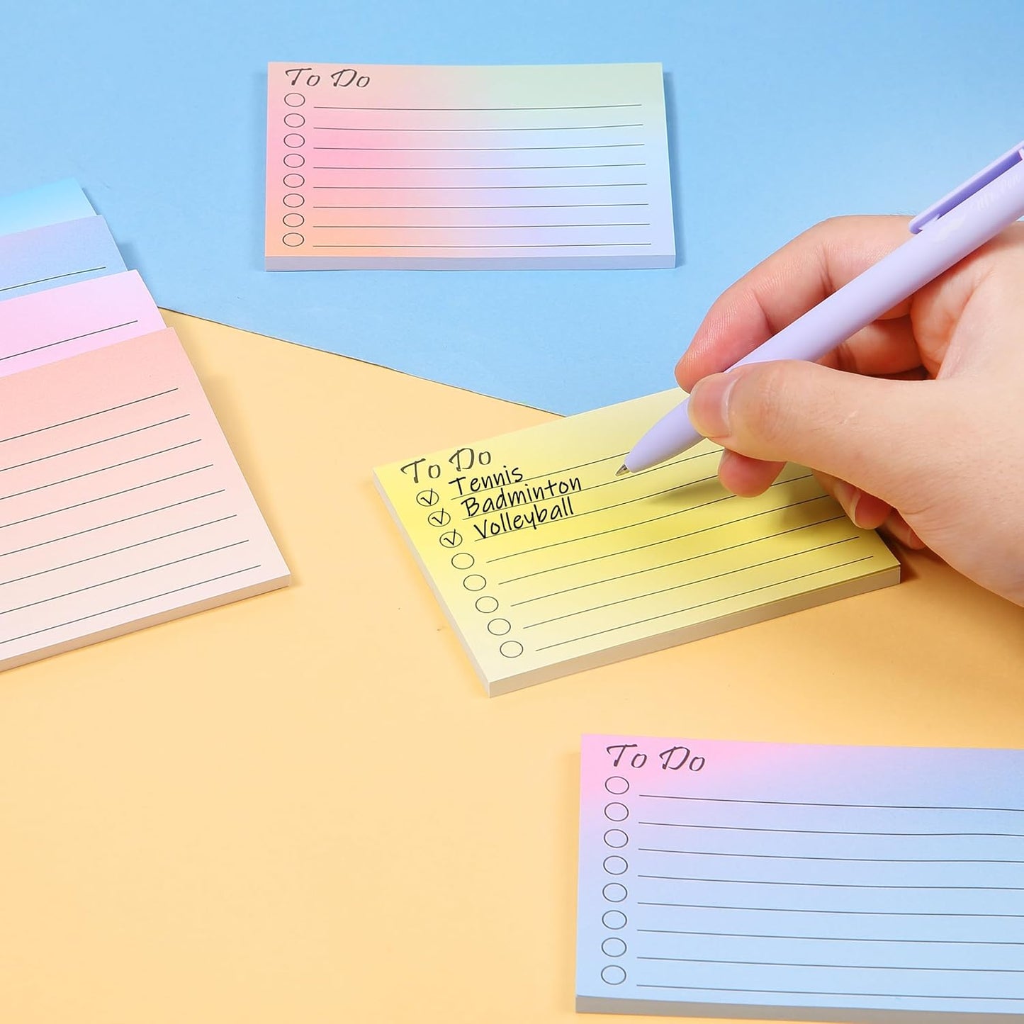 Mr. Pen- to Do List Sticky Notes, 3” x 5”, 9 Pads, 360 Sheets, Lined Checklist Sticky Pads with Smooth Writing, Easy Peel-Off, Thick Paper for Planning, Office, School & Daily Tasks