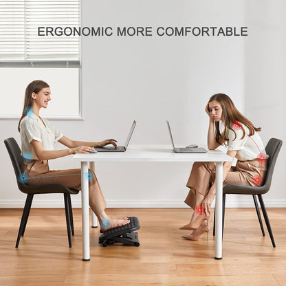 HUANUO Adjustable Desk Footrest, Foot Rest for Under Desk at Work with Massage, Adjustable Foot Stool with 3 Height Position & 30 Degree Tilt Angle Adjustment for Home, Office, Gray