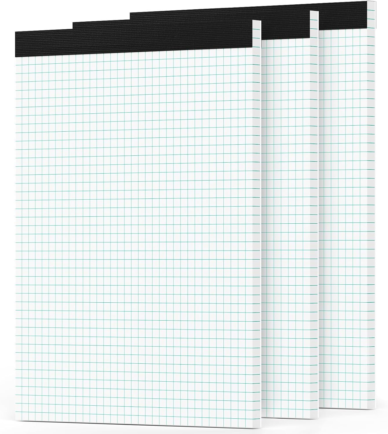 Zaviko Graph Paper Pad 8.5 x 11, 2 Pack, 4x4 Graph Ruled, Grid Paper Pad 8-1/2" x 11", Blueprint Quadrille Pad, Easy Tears Off, Grid Pad Notebook 8.5 x 11, White 70 GSM Graft Paper, 30 Sheets/Pad
