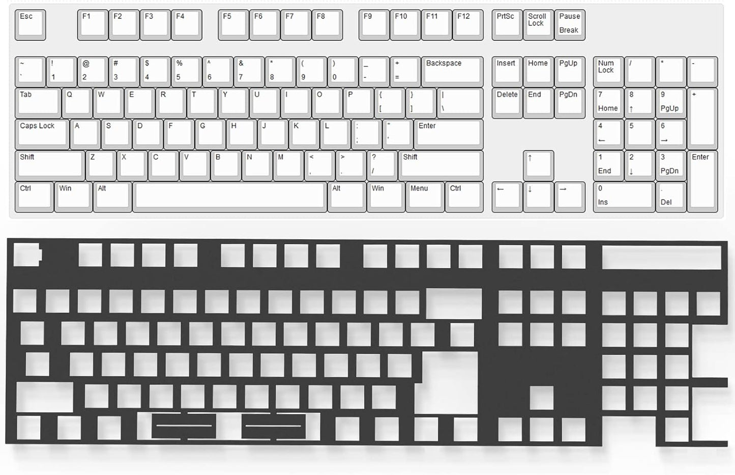 Poron Keyboard PCB Foam 84 Layout, Poron Switch Pads 120Pcs and Keyboard Sound Dampeners