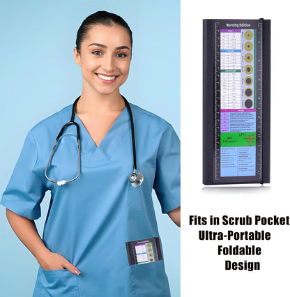 Foldable Nursing Clipboard with Cheat Sheets 2-4Pack Thick Sturdy Medical Writing Board for Nurses, Nursing Students & CNAS | Portable Clipboard with Pen Holder & Ruler for Hospital Clinical Duty (2)