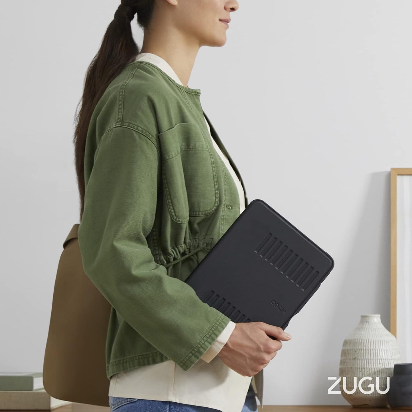 Zugu Case for iPad Air 13 Inch M4 2026, M3 2025 & M2 &/12.9 inch (3rd/4th Gen), Slim Protective Cover with Apple Pencil Charging & Storage, Auto Wake/Sleep, Multiple Viewing Angles (Black)
