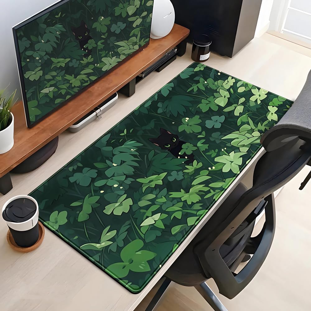 World Map Desk Mat Historical World Map Desk Pad Extra Large Computer Mouse Pad XL Black Topographic Mousepad Keyboard Pad for Desk Gaming Computer Laptop Office Non-Slip Desk Pad 31.5x11.8 in